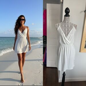 NWT La Vie En Rose Aqua Wrap Beach Cover Up Dress. Medium. Was $46